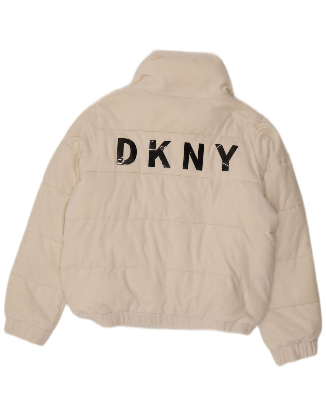 Dkny Γυναικείο Γραφικό Μπουφάν UK 16 μεγάλο λευκό βαμβακερό