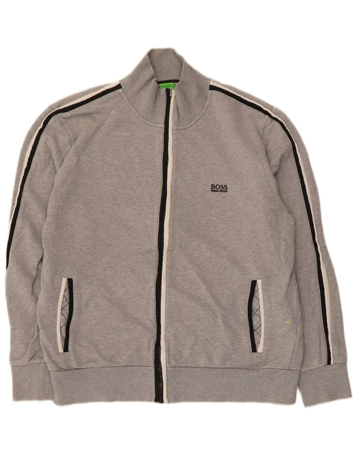 Ανδρική φόρμα Hugo Boss Top Jacket Μεγάλο γκρι βαμβακερό ριγέ