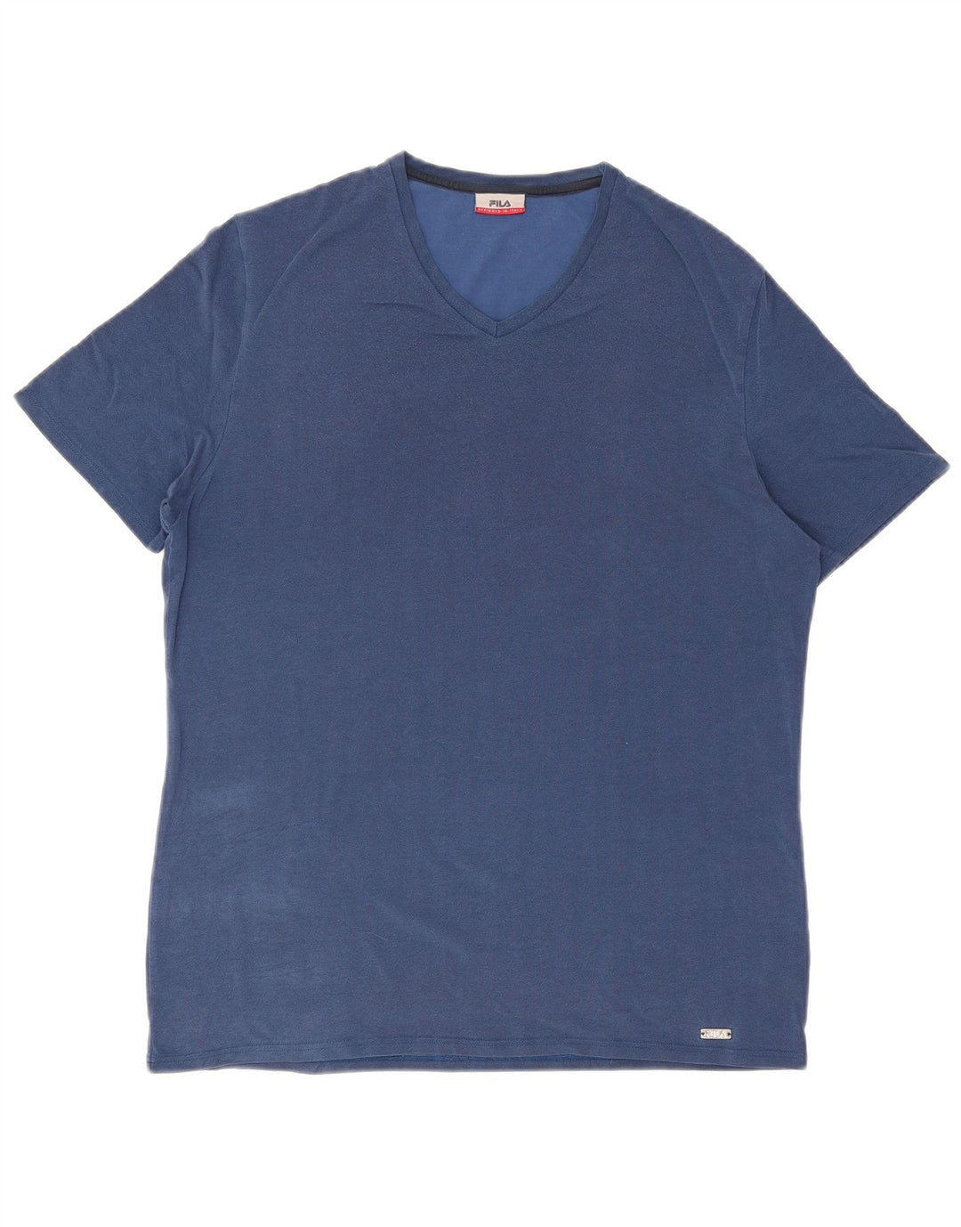 Ανδρικό T-Shirt Fila Top XL Μπλε βαμβακερό ψαροκόκαλο
