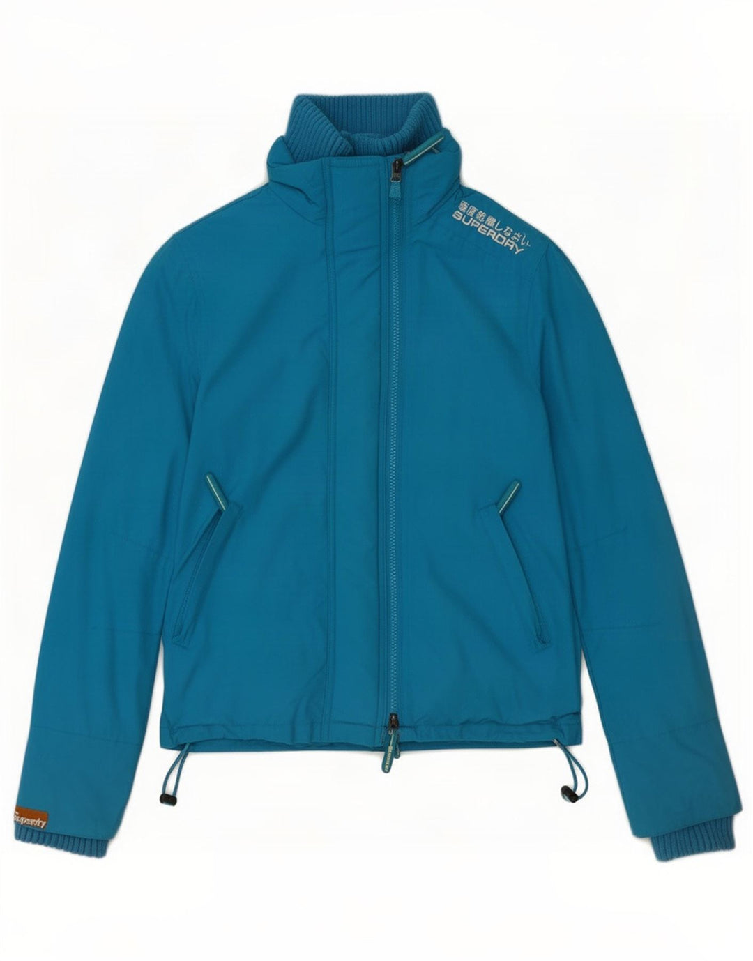 Superdry γυναικείο μπουφάν βροχής UK 10 Small Blue Nylon