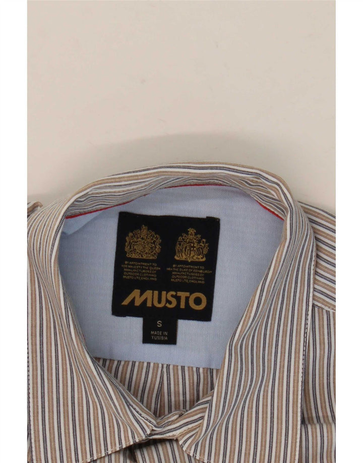 Ανδρικό πουκάμισο Musto Μικρό μπεζ ρίγες