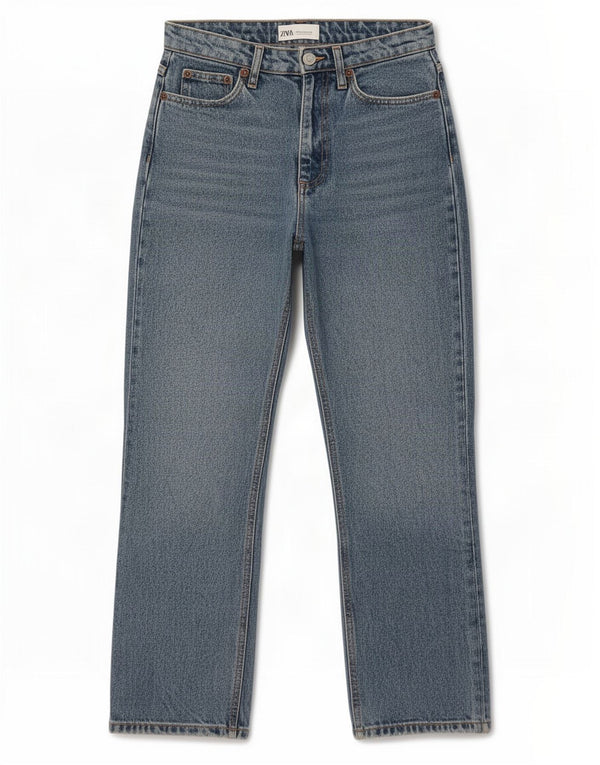 Zara Γυναικείο Τζιν μποτάκι EU 36 XS W26 L26 Μπλε βαμβακερό