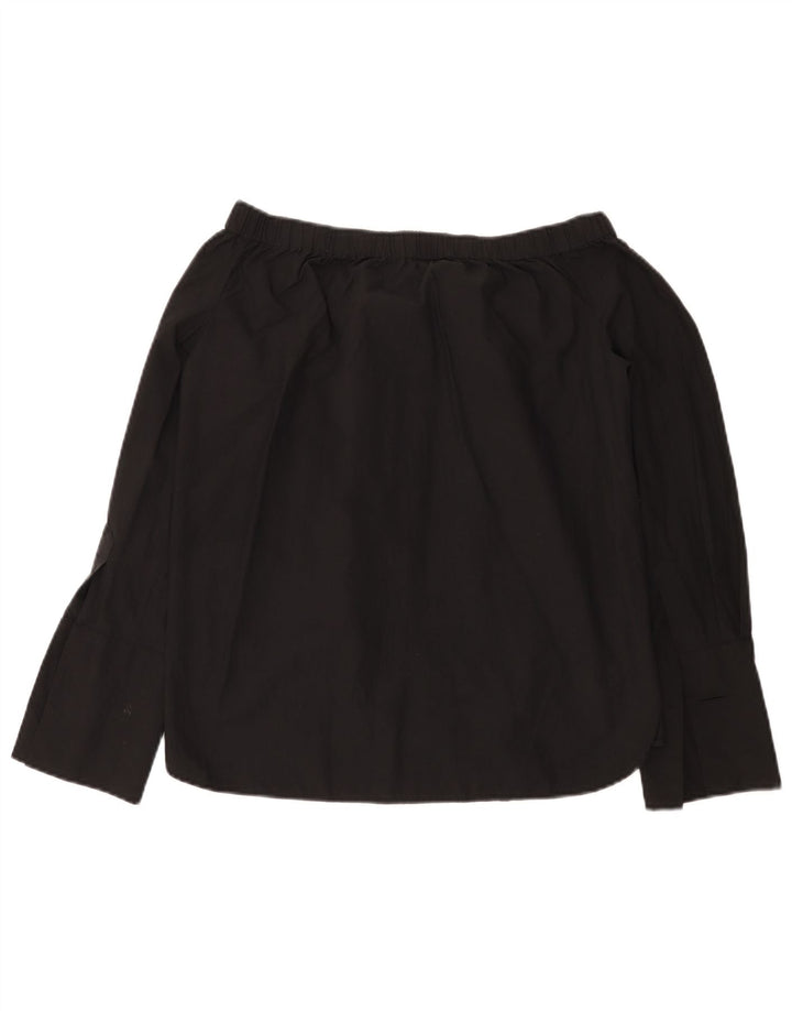 Zara Womens Oversized Off Shoulder Top UK 6 XS Black