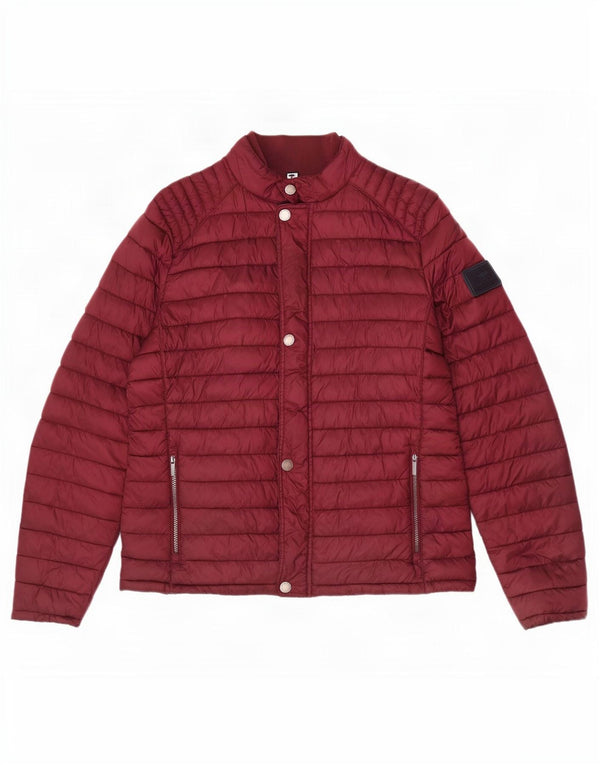 Fynch Hatton Ανδρικό μπουφάν με επένδυση UK 38 Medium Burgundy Nylon