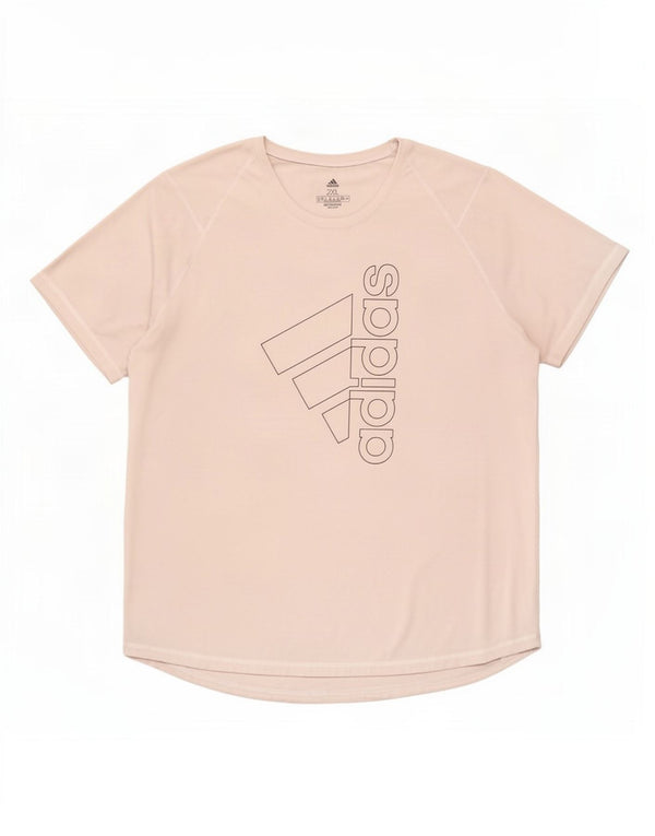 Adidas Γυναικείο T-Shirt Aeroready Graphic Top UK 24/26 2XL Grey Polyester