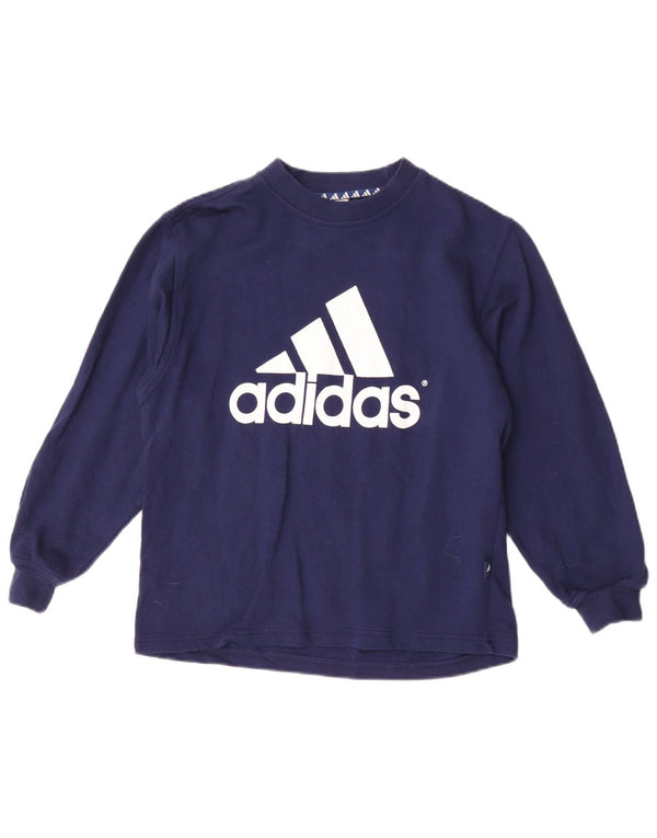 Adidas Boys Graphic Top Μακρυμάνικο 11-12 ετών Navy Blue Cotton