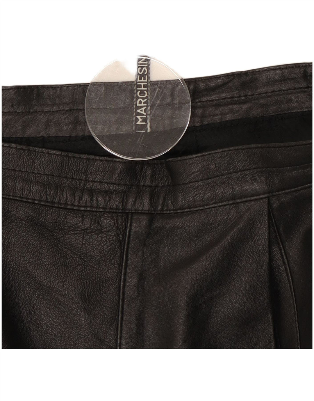 Vintage Γυναικεία Δερμάτινη Φούστα W28 Μεσαία Μαύρη