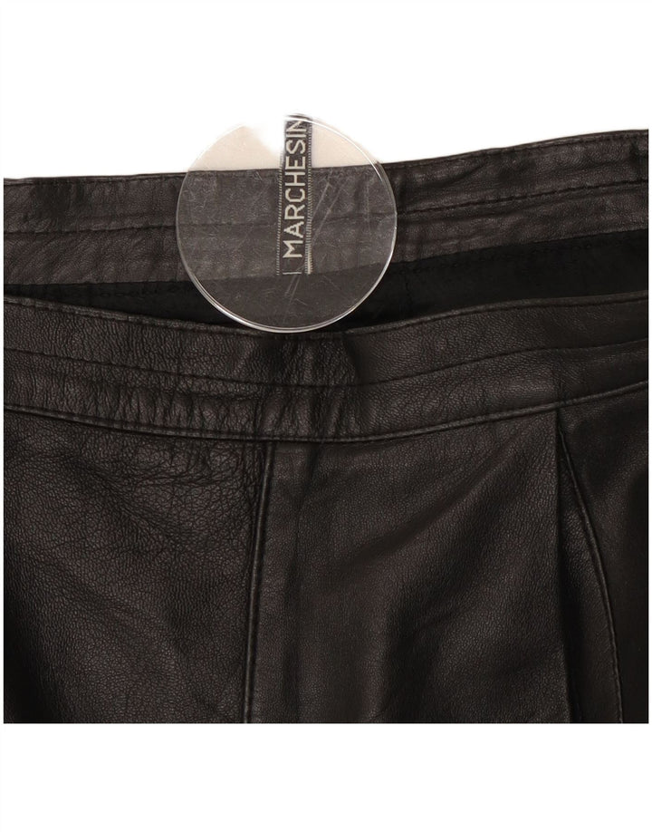 Vintage Γυναικεία Δερμάτινη Φούστα W28 Μεσαία Μαύρη