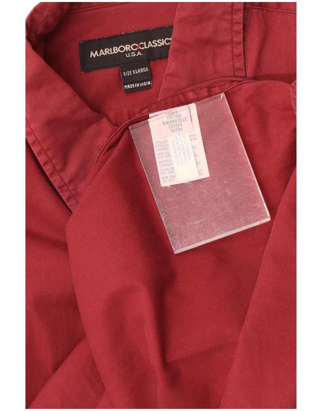 Ανδρικό πουκάμισο Marlboro Classics XL Βαμβακερό μπορντό