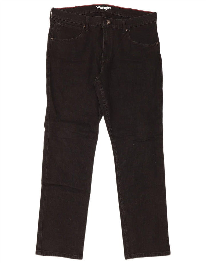 Wrangler Γυναικείο κανονικό τζιν ίσιο W36 L32 μαύρο βαμβακερό