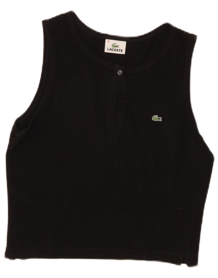 Lacoste Γυναικείο γιλέκο Crop Top Size 36 Small Black Βαμβακερό