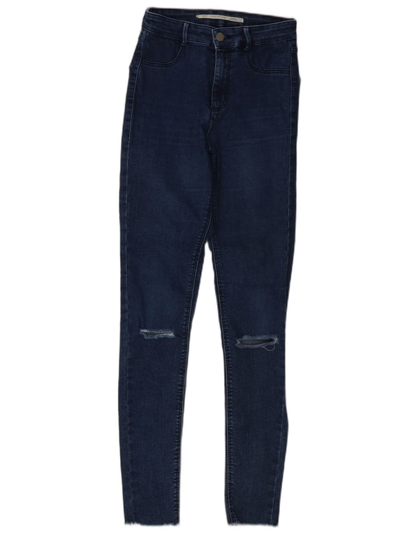 Zara Womens Trafaluc Distressed Skinny Jeans EU 34 2XS W24 L28 Blue