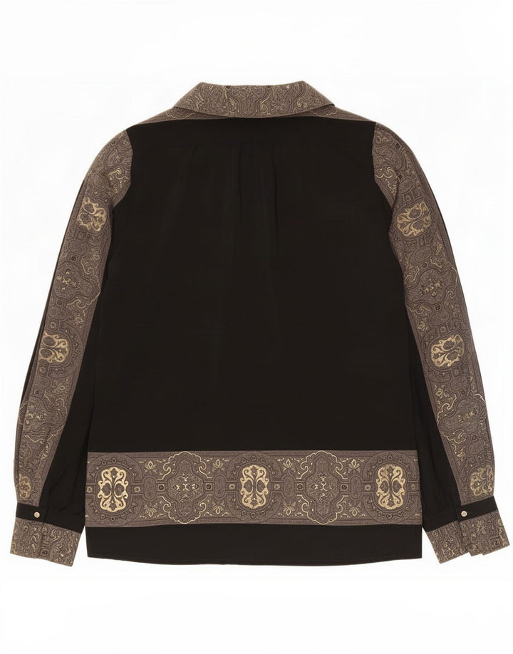Pancaldi Γυναικείο Πουκάμισο Μπλούζα IT 46 Large Black Paisley