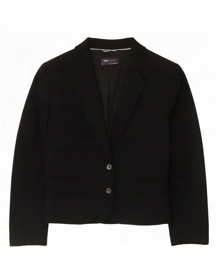 Marks & Spencer Γυναικείο Μπουφάν Blazer UK 14 Μεσαίου Μαύρου Πολυεστέρα