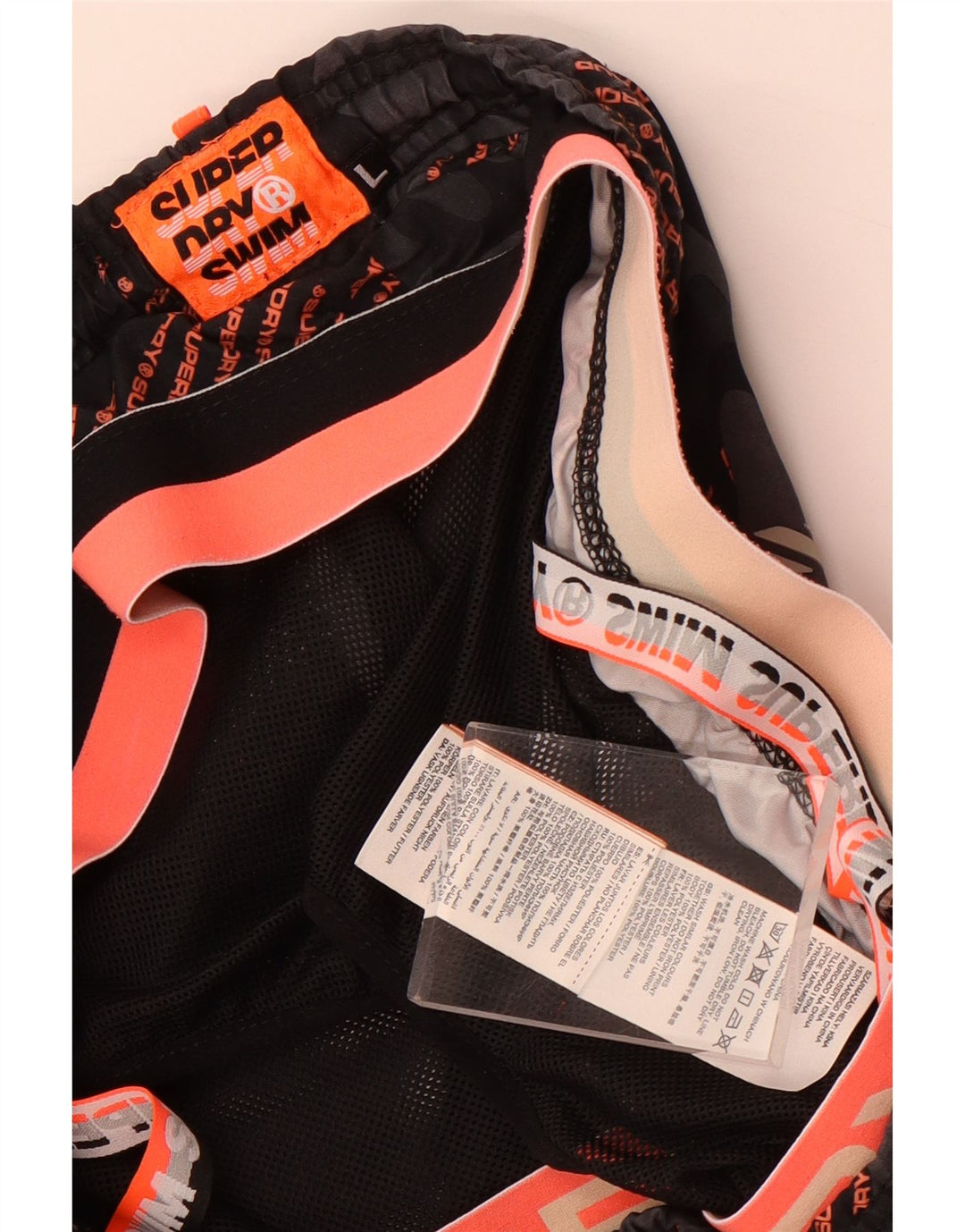 Superdry Ανδρικό γραφικό σορτς κολύμβησης Μεγάλο γκρι πολυεστέρα παραλλαγής