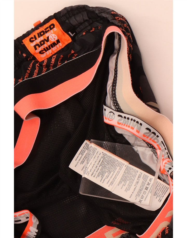 Superdry Ανδρικό γραφικό σορτς κολύμβησης Μεγάλο γκρι πολυεστέρα παραλλαγής