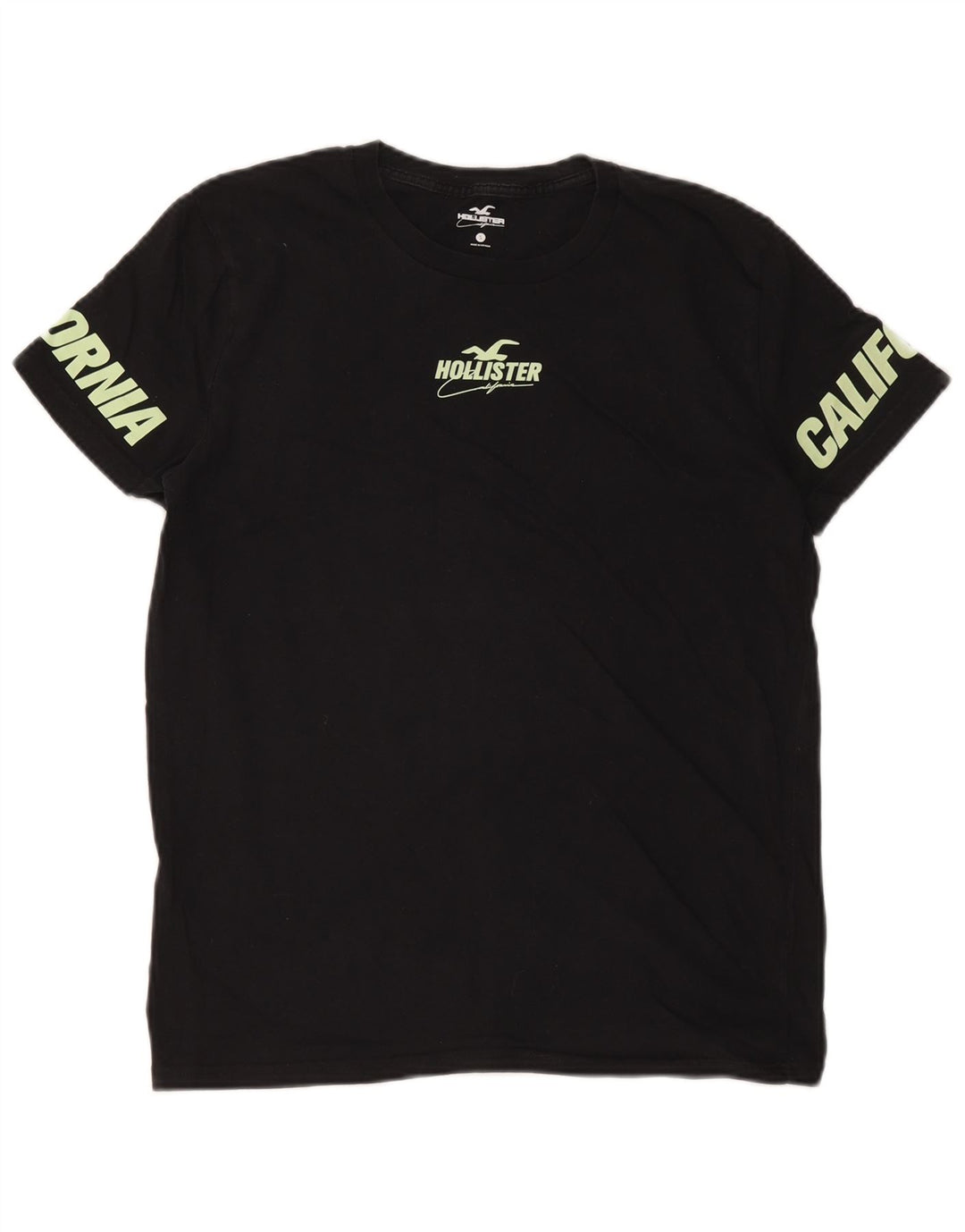 Ανδρικό γραφικό μπλουζάκι Hollister Top Small Black