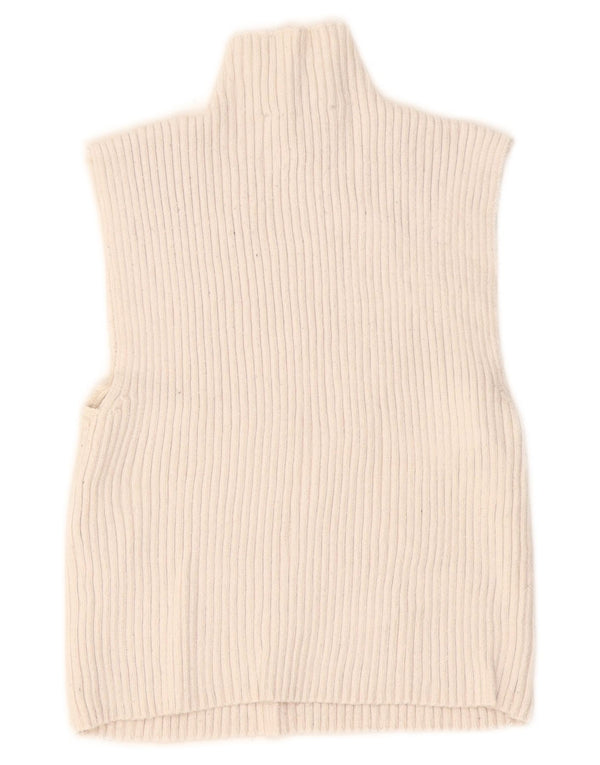 Zara Womens Crop Vest Tank Top UK 12 Medium Grey Viscose