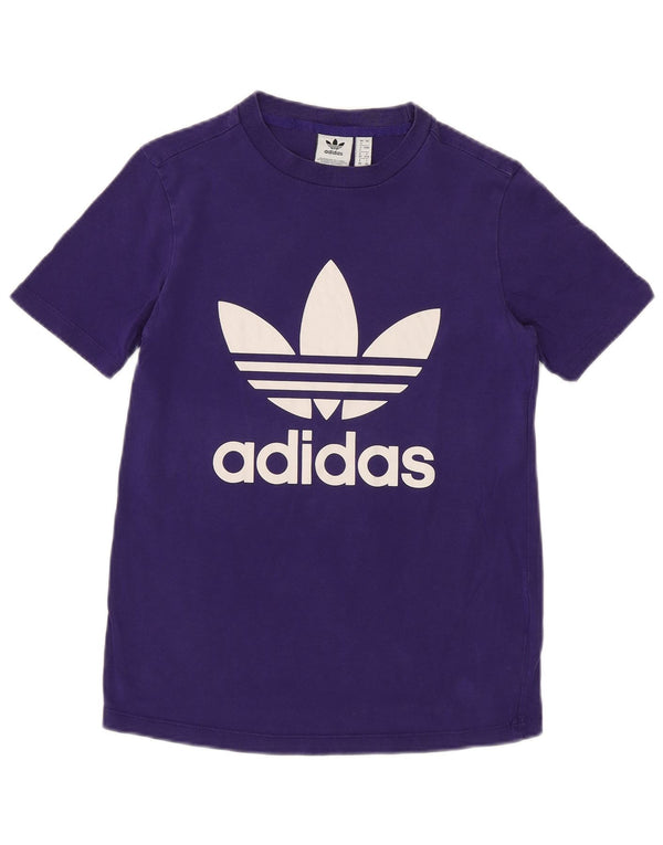 Γυναικείο γραφικό μπλουζάκι ADIDAS Top UK 4 XS Μωβ βαμβακερό