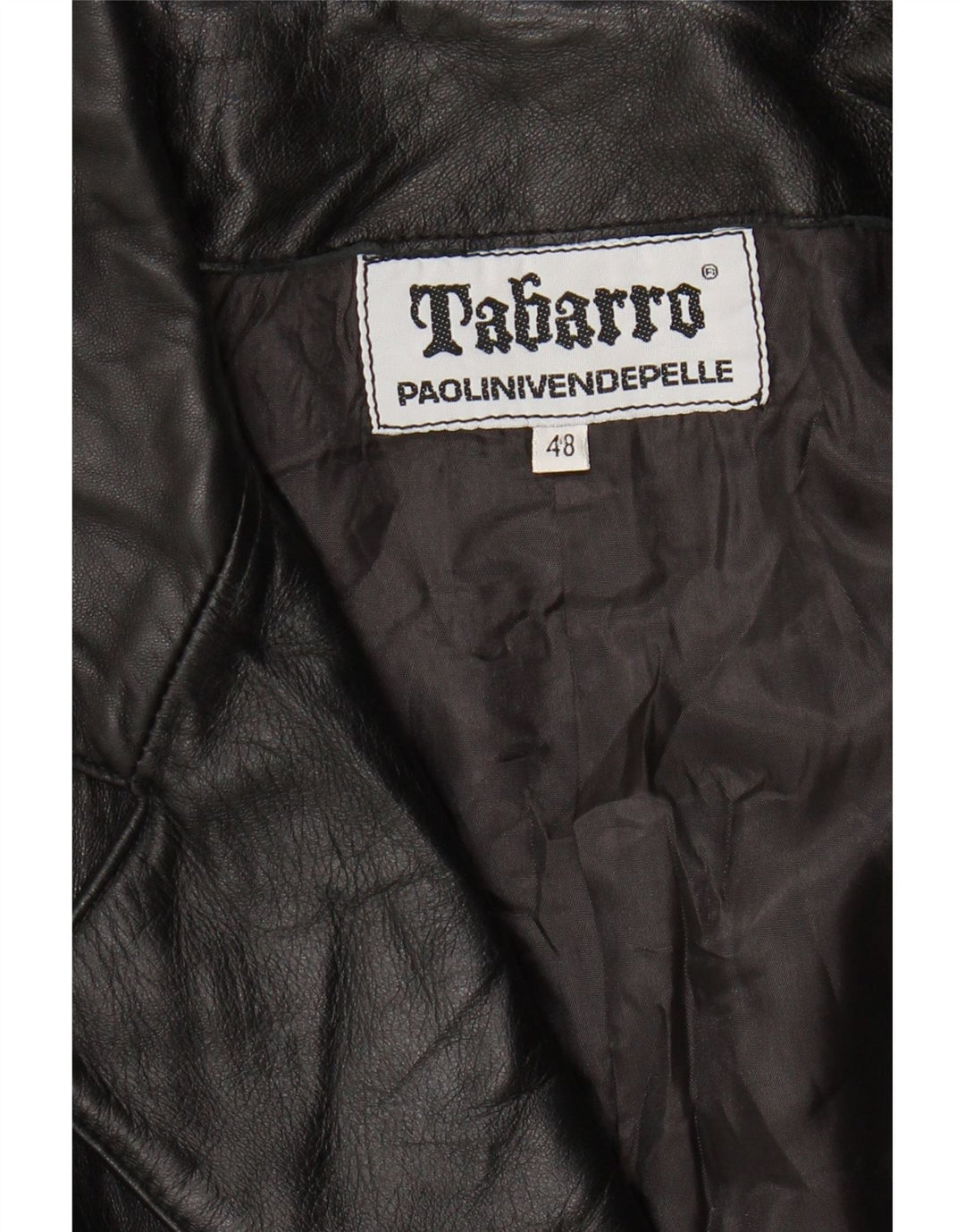 VINTAGE Mens Leather Jacket IT 48 Medium Black Leather Vintage Vintage and Second-Hand Vintage from Messina Hembry 