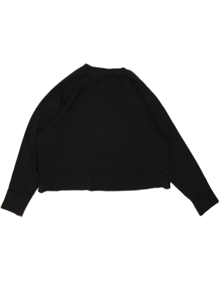 Γυναικεία Nike Dri Fit Crop υπερμεγέθη φούτερ Jumper UK 16 Large Μαύρο