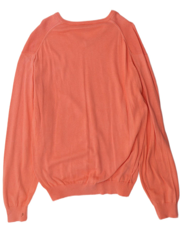 Ανδρικό πουλόβερ με λαιμόκοψη LACOSTE, Μέγεθος 4, Μεσαίο Πορτοκαλί