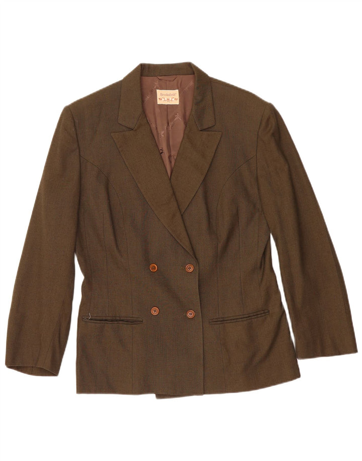 Brooksfield Γυναικείο Μπουφάν Blazer με διπλό στήθος IT 44 Medium Khaki Viscose