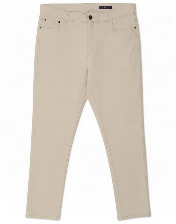 Marks & Spencer Γυναικεία Slim Jeans UK 16 Large W32 L27 Λευκό βαμβακερό