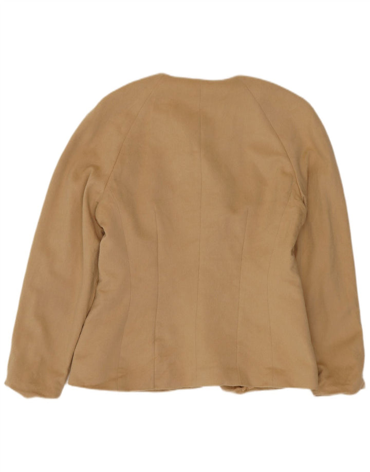 Escada Womens by Margaretha Ley 6 Button Blazer Jacket EU 38 Medium Beige