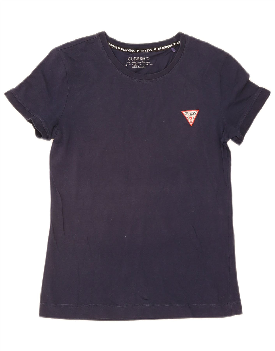 Guess Γυναικείο T-Shirt Top UK 12 Medium Navy Blue