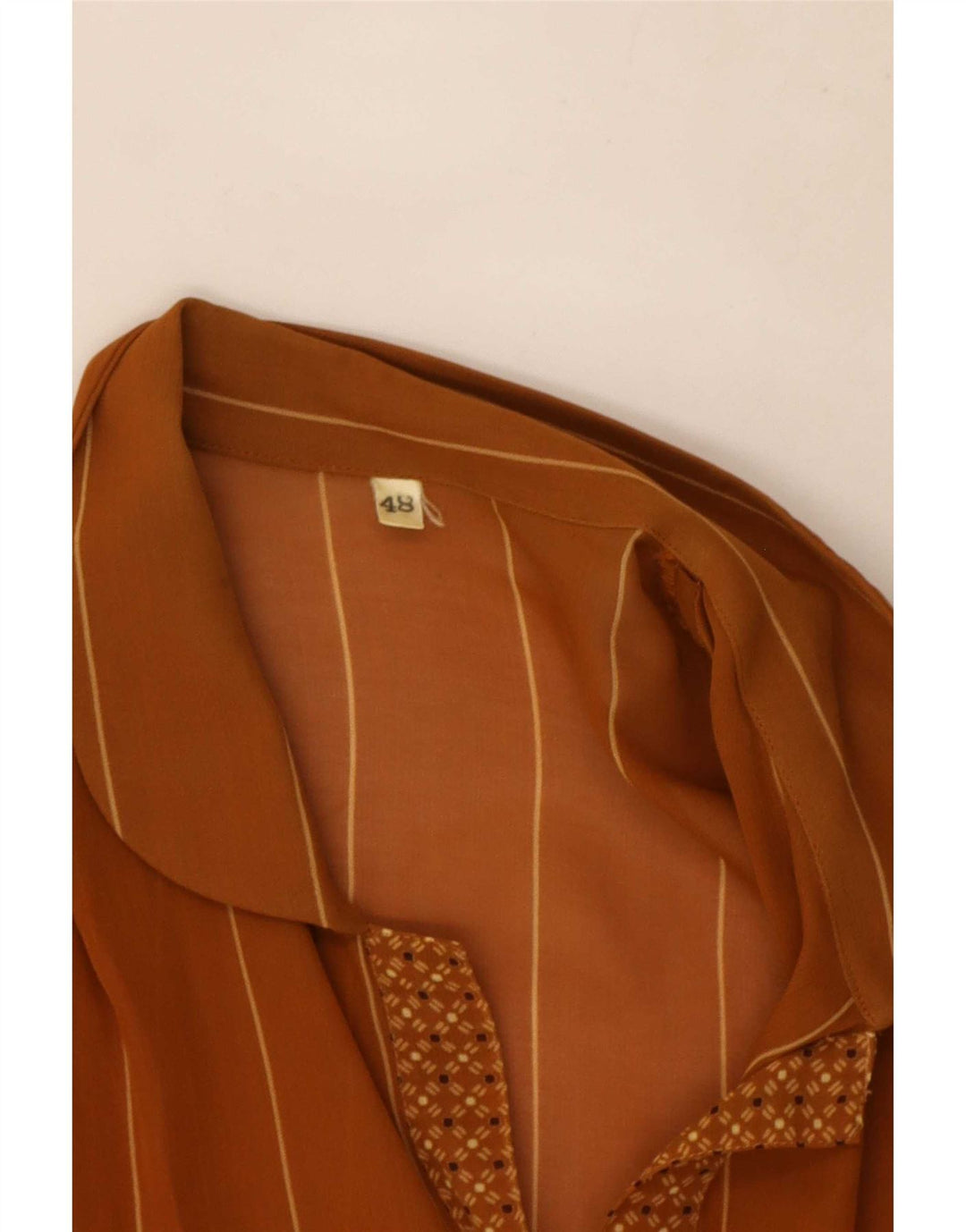 Vintage Γυναικεία Μακρυμάνικη Μπλούζα IT 48 XL Καφέ Γεωμετρική
