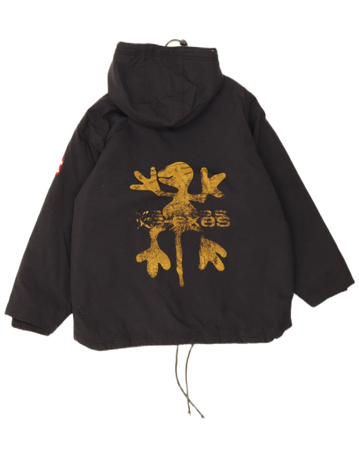 XS Exes Boys Hooded Windbreaker Jacket 12-13 Years Black Polyamide