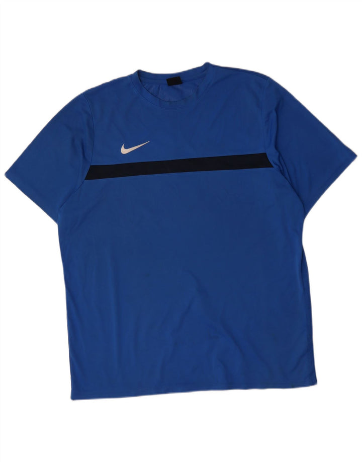 Ανδρικό μπλουζάκι NIKE Dri Fit Top 2XL Blue Colourblock Polyester