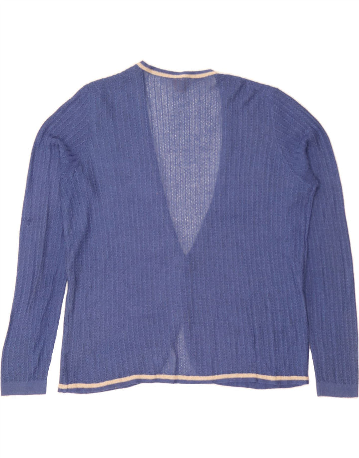 LIBOR Womens Cardigan Sweater UK 14 Large Blue Vintage Libor and Second-Hand Libor from Messina Hembry 
