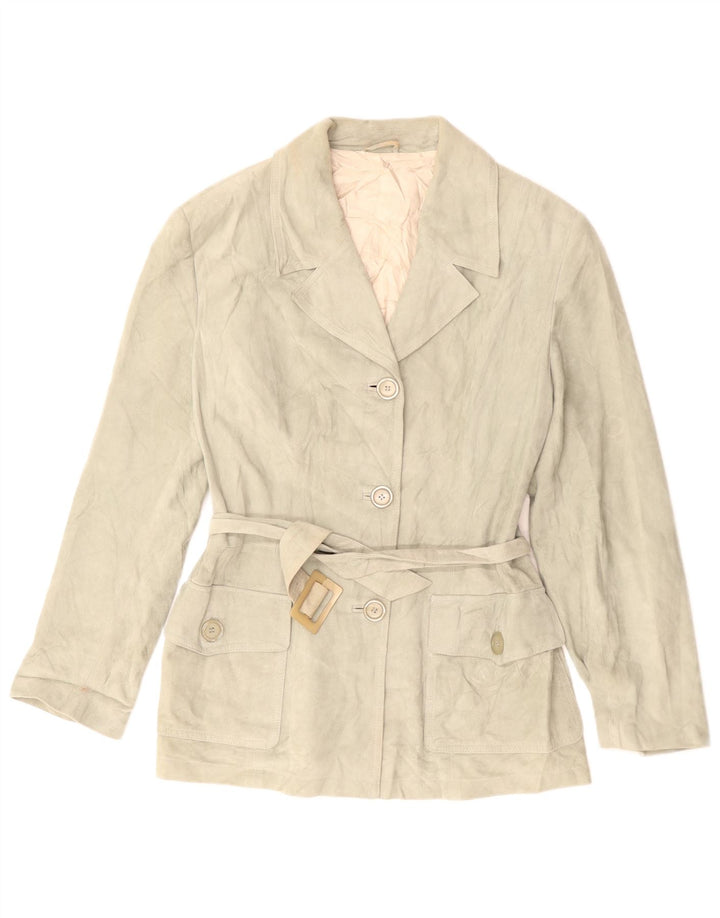 Pollini Γυναικείο Μπουφάν με 3 κουμπιά Suede Blazer UK 14 Medium Green