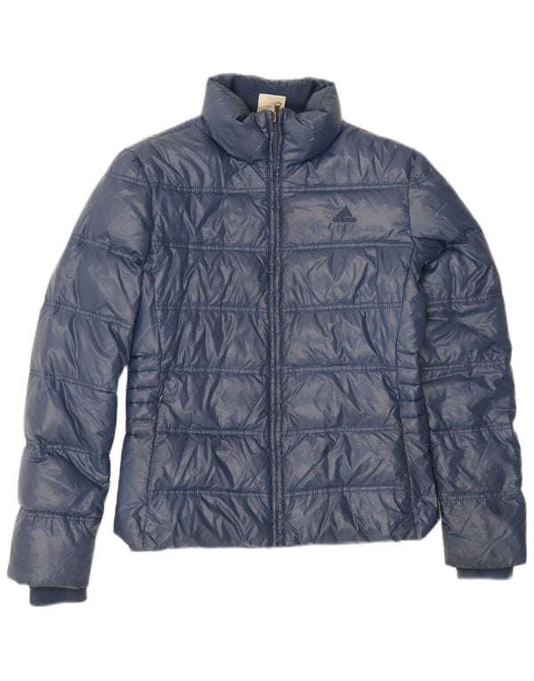 Adidas Γυναικείο μπουφάν UK 12 Medium Navy Blue Polyamide