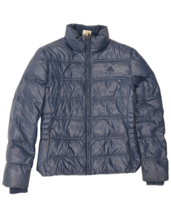 Adidas Γυναικείο μπουφάν UK 12 Medium Navy Blue Polyamide