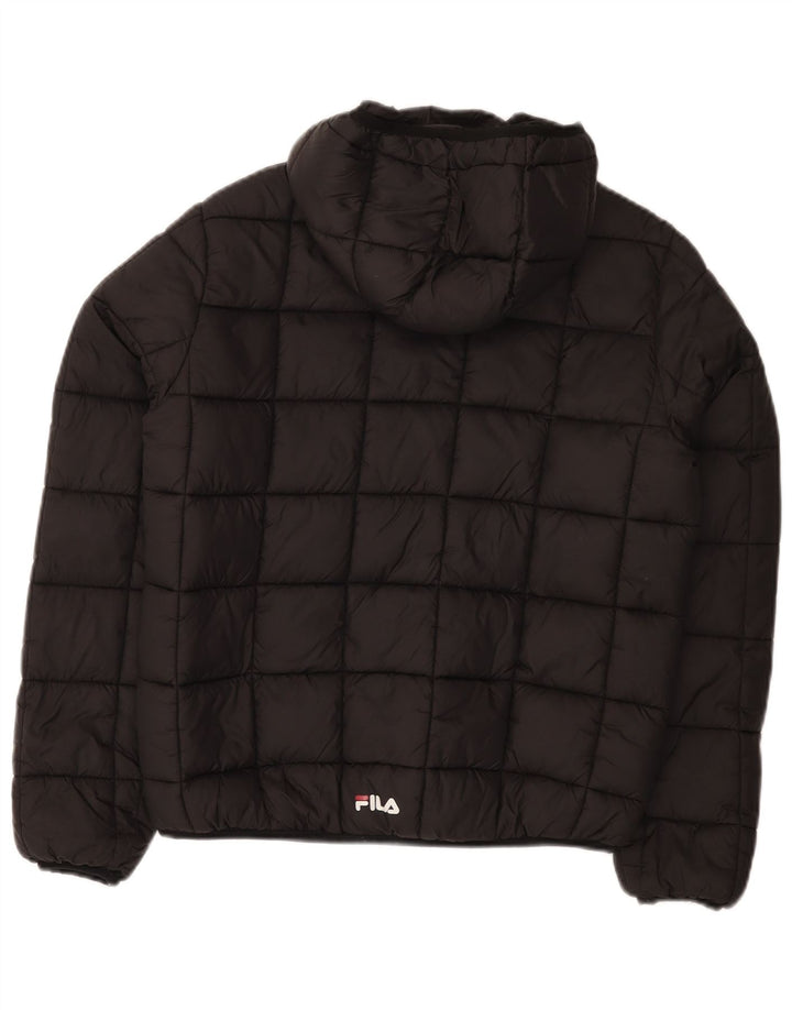 Μπουφάν Fila Boys Hooded 13-14 Years Μαύρο