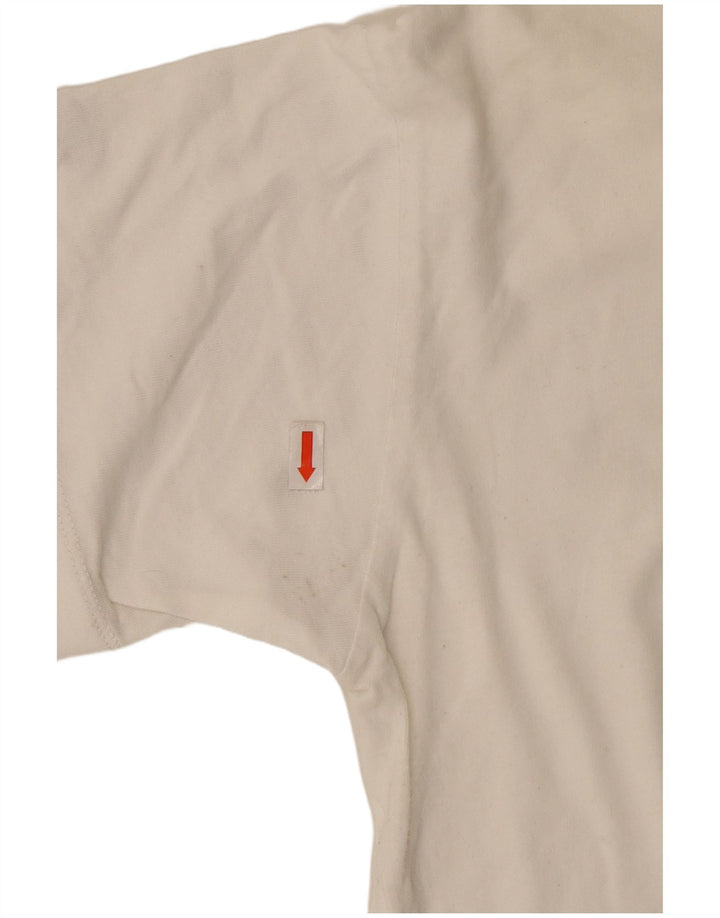 Champion Womens Crop Graphic T-Shirt Top UK 14 Medium White