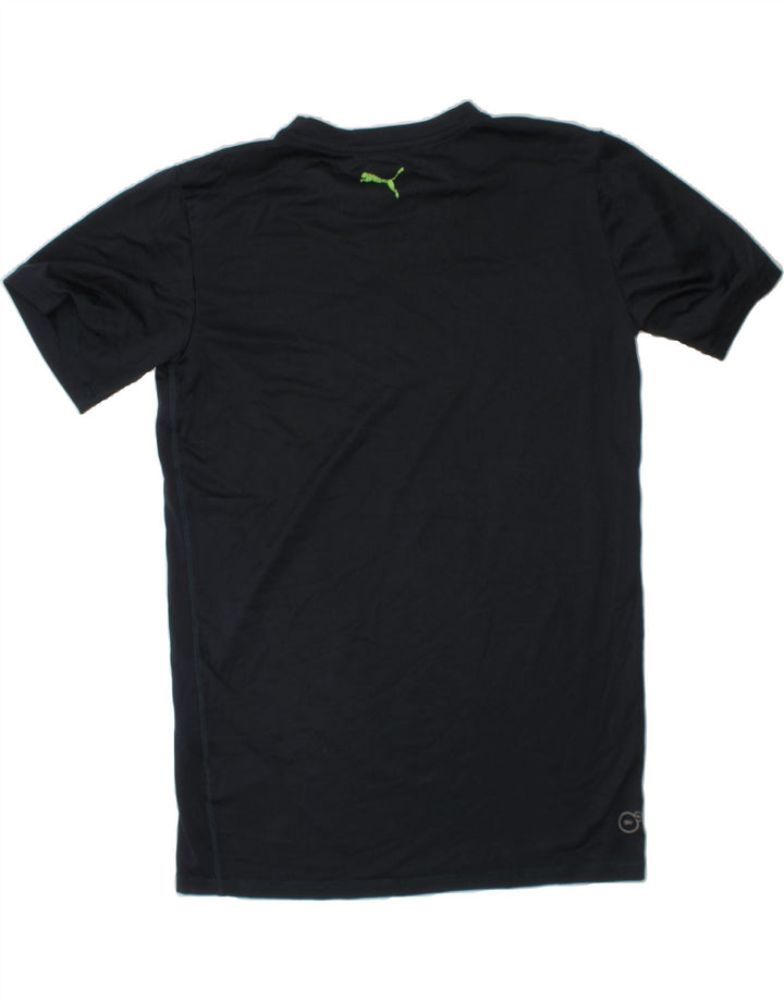 PUMA Boys Graphic T-Shirt Top 14-15 Years Large Navy Blue Polyester Vintage Puma and Second-Hand Puma from Messina Hembry 