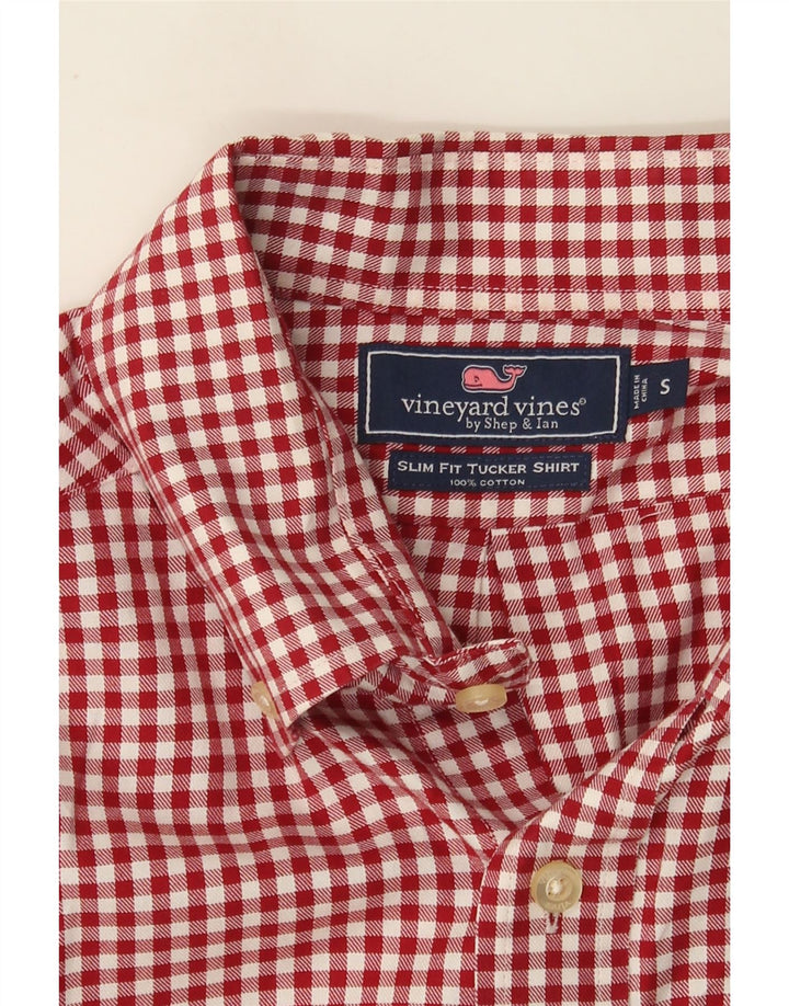 Ανδρικό φανελένιο πουκάμισο Vineyard Vines Μικρό κόκκινο Gingham βαμβακερό