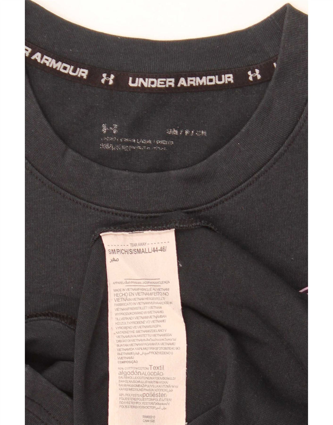 Under Armour Ανδρικό γραφικό T-Shirt Top Μικρό μαύρο βαμβακερό