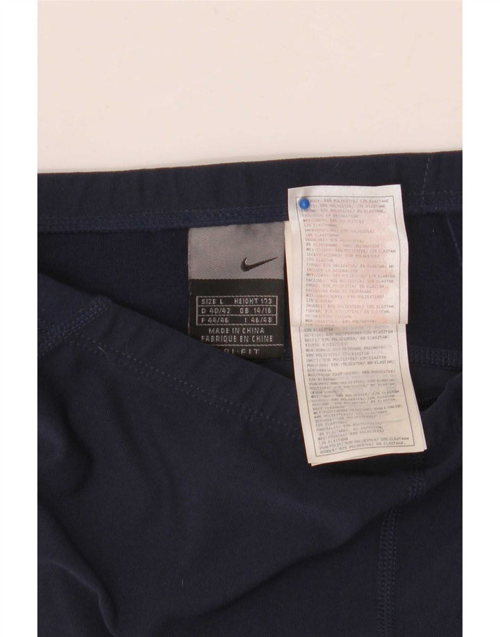Γυναικεία κολάν Nike Capri UK 14/16 Large Navy Blue Colorblock Πολυεστέρας
