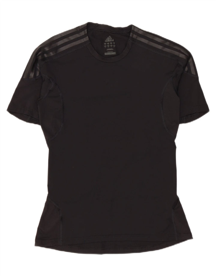 Adidas Γυναικείο T-Shirt Top UK 12 Medium Black Polyamide