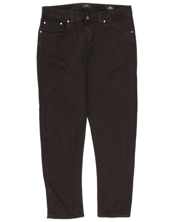 Liu Jo Mens Fred Regular Cropped Jeans W36 L29 Μαύρο βαμβακερό