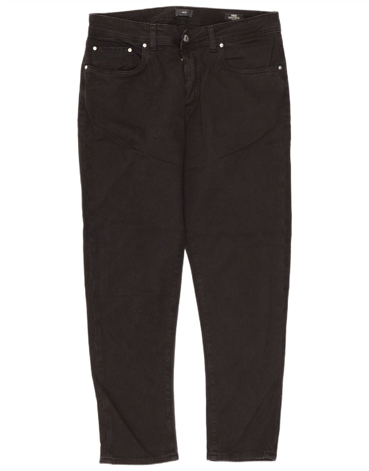Liu Jo Mens Fred Regular Cropped Jeans W36 L29 Μαύρο βαμβακερό