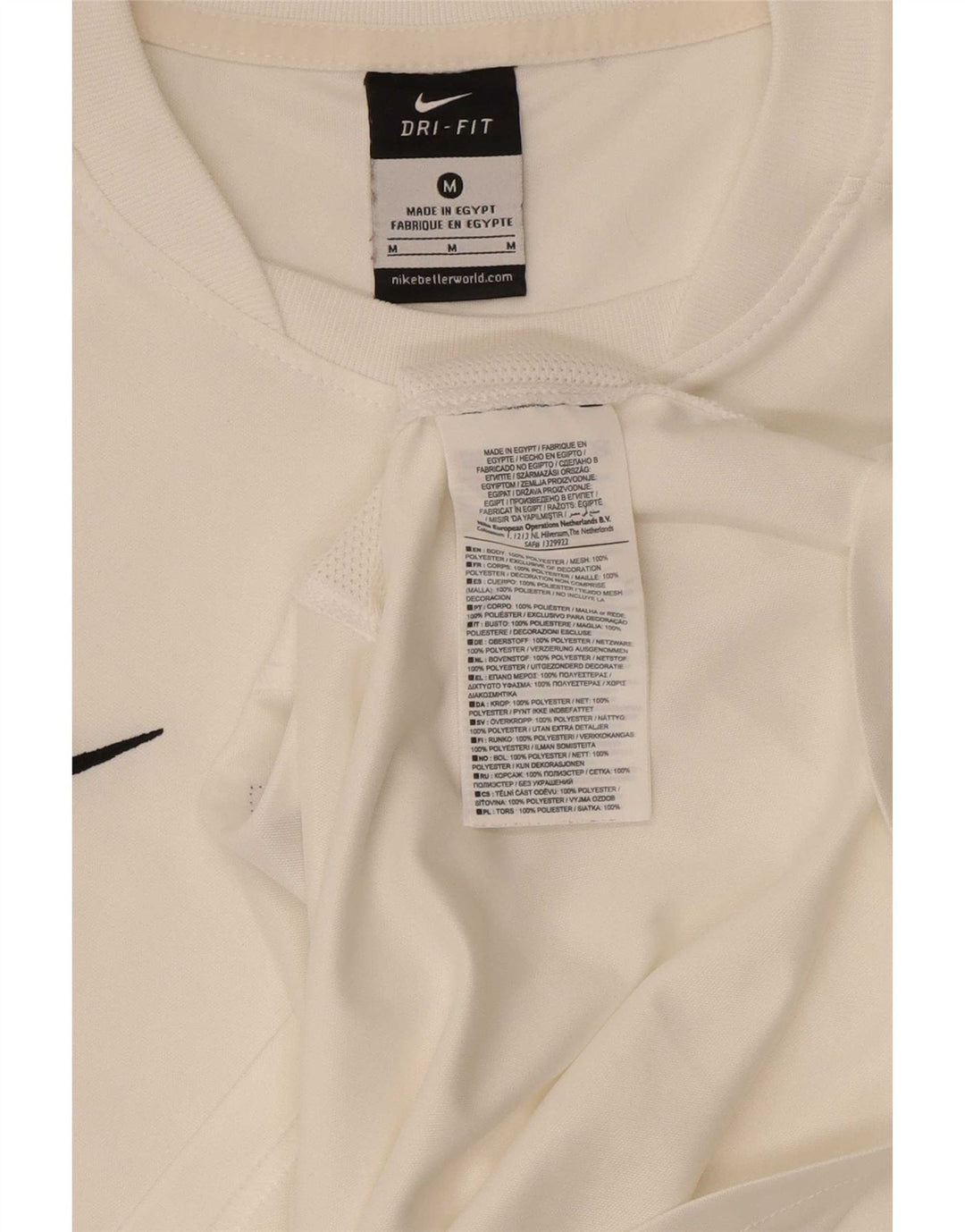 Ανδρικό T-Shirt Nike Dri Fit, μεσαίο λευκό πολυεστέρας