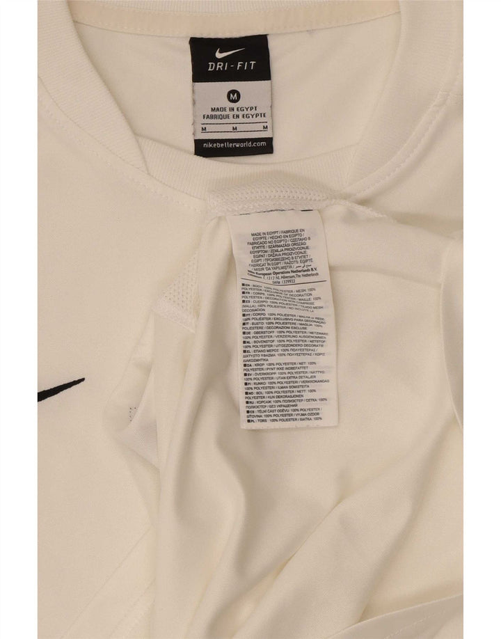 Ανδρικό T-Shirt Nike Dri Fit, μεσαίο λευκό πολυεστέρας
