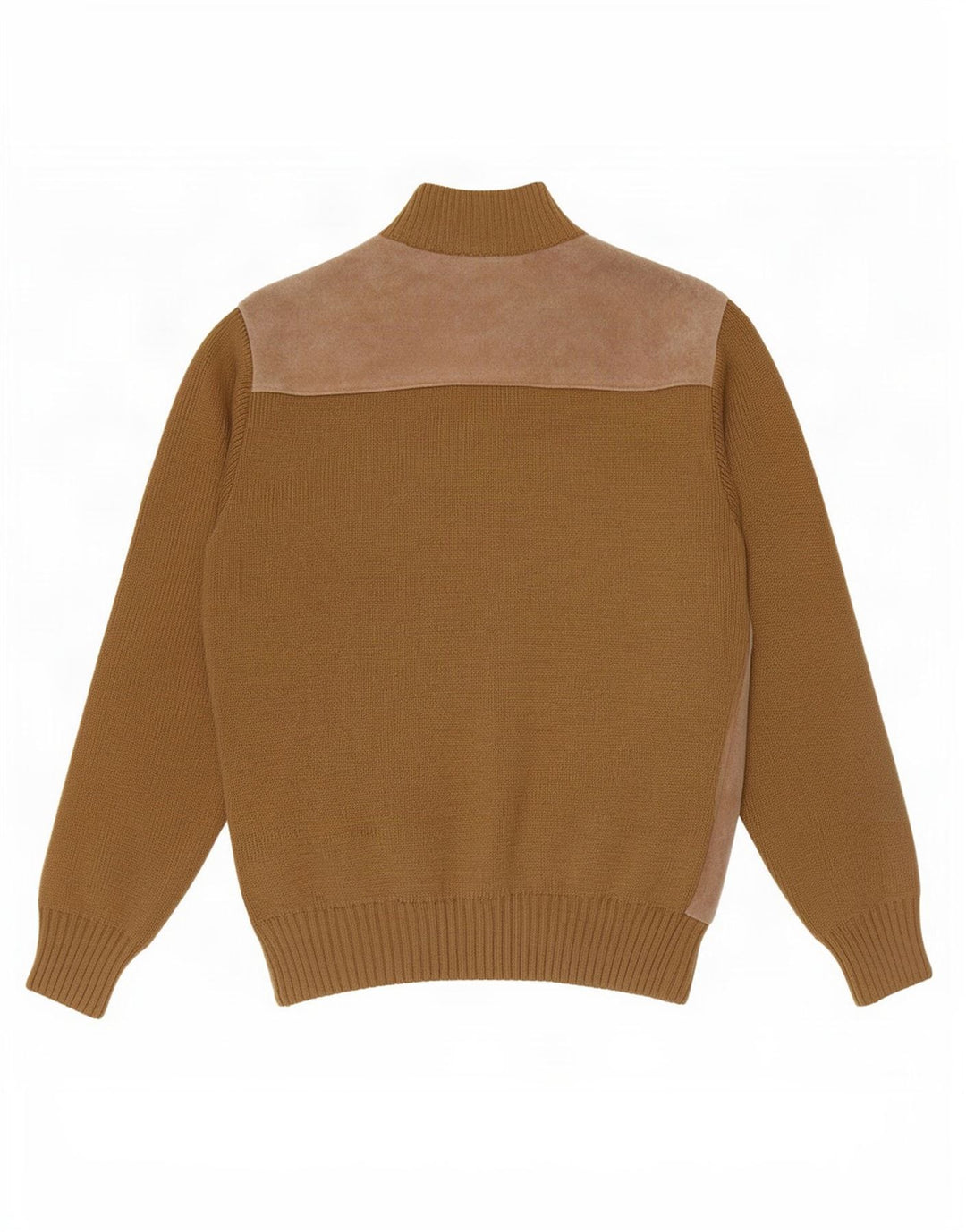 Vintage Γυναικείο Suede Bomber Jacket EU 50 XL Beige Colourblock Πολυακρυλικό