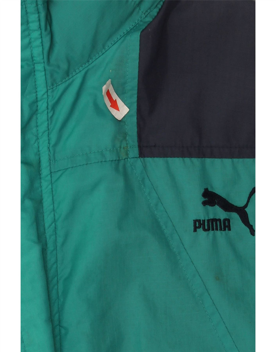 Puma Ανδρικό μπουφάν βροχής UK 36 Small Turquoise Colourblock Nylon